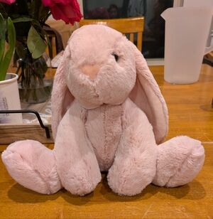 Aurora Purely Luxe 9” Bunny Rabbit Plush Animal Pink Super Soft Collectable